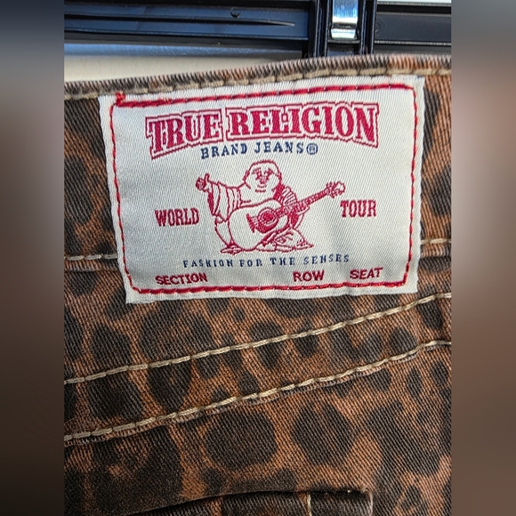 True Religion Bobbi Big T Baggy Leopard Print Cargo Pants - Picture 12 of 15